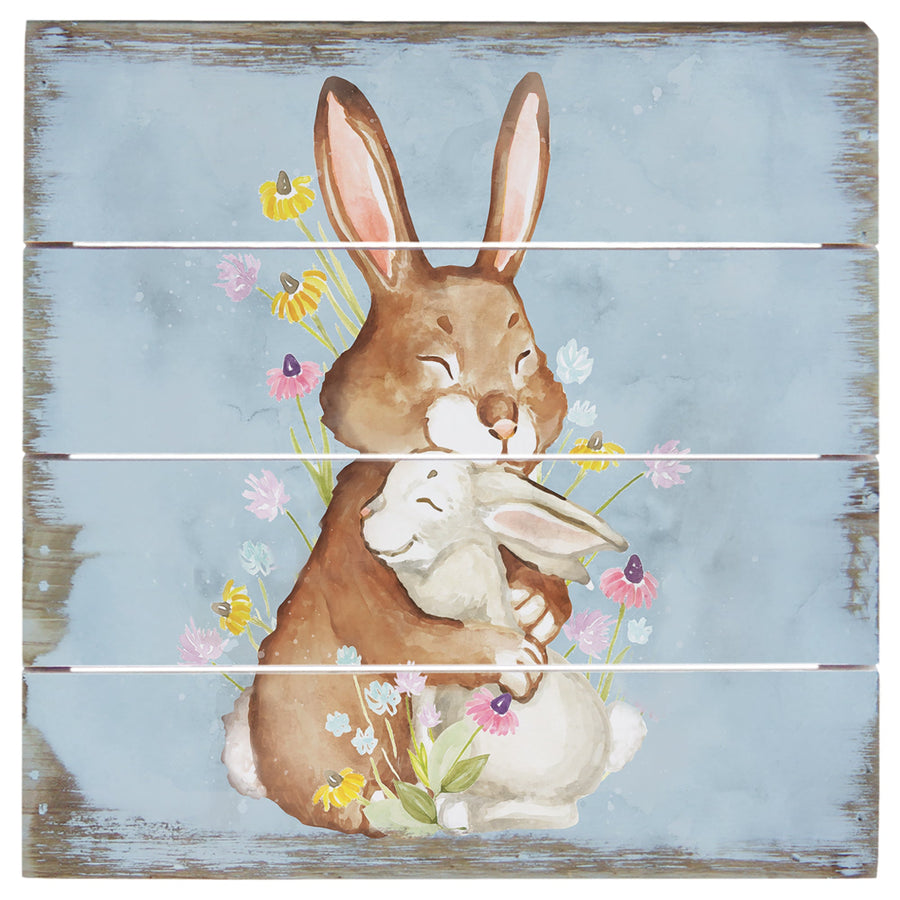 Mama Baby Rabbit Art 6"