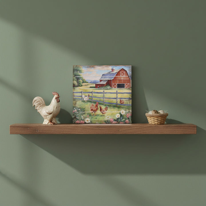 Chicken Barnyard Scene