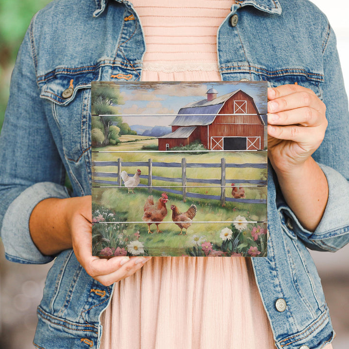 Chicken Barnyard Scene