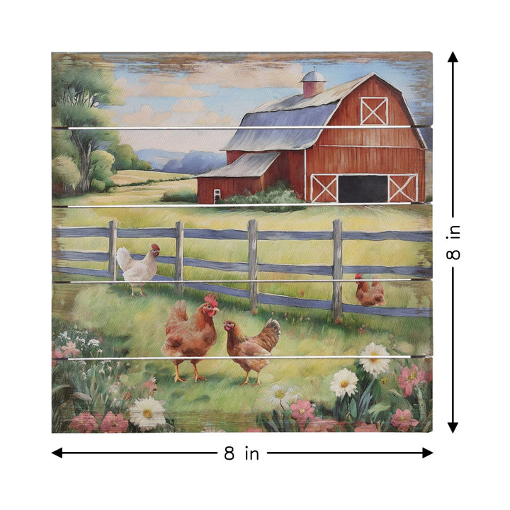 Chicken Barnyard Scene