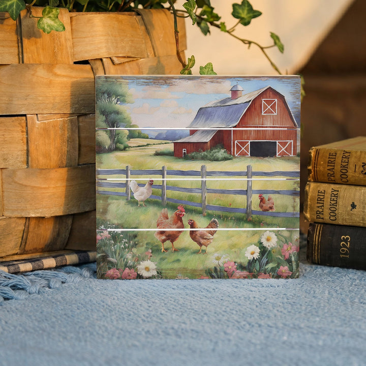 Chicken Barnyard Scene
