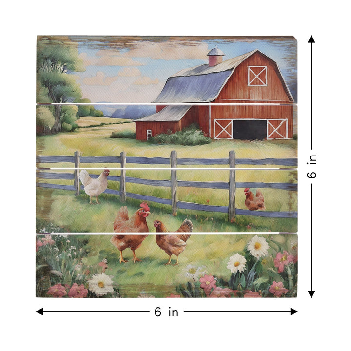 Chicken Barnyard Scene