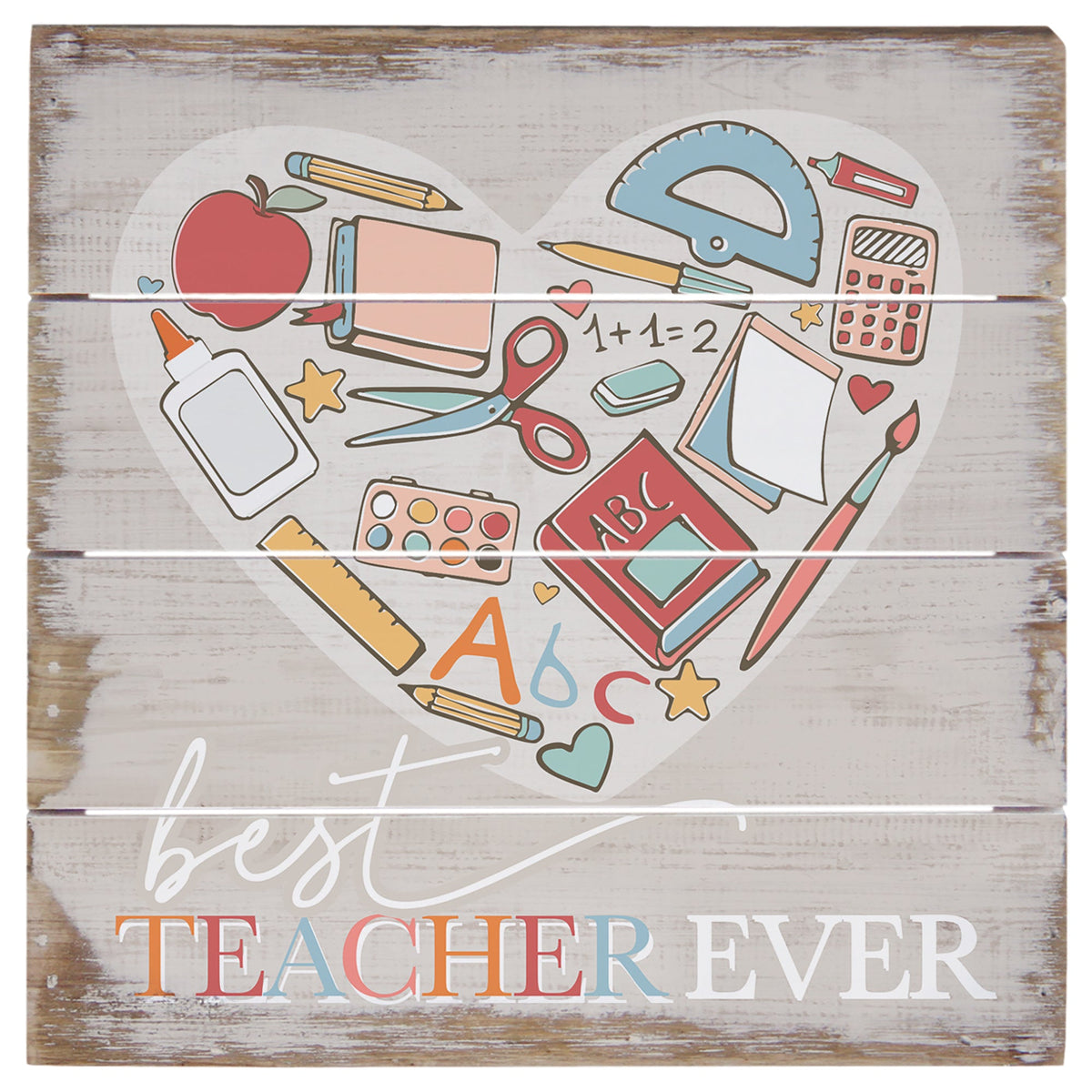 Best Teacher Heart 6"