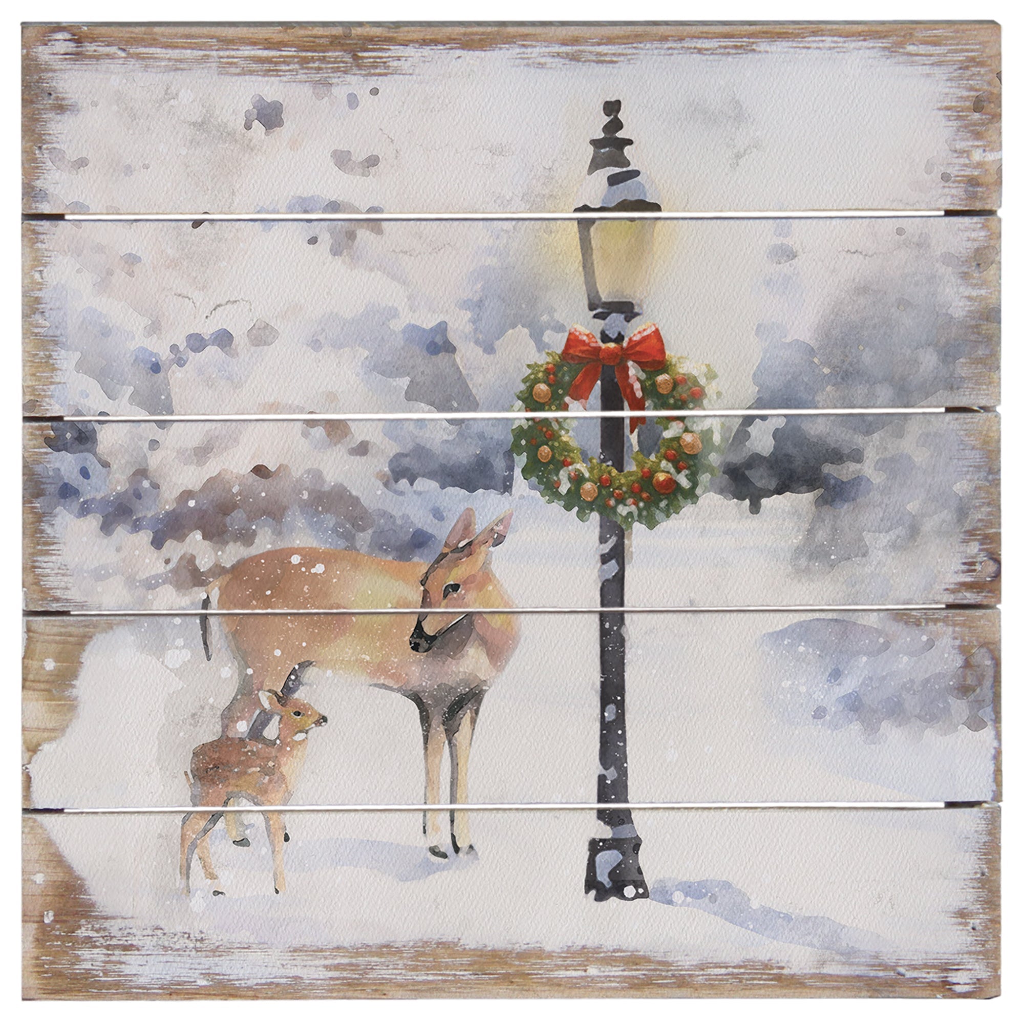 Christmas Deer Lamppost 8"