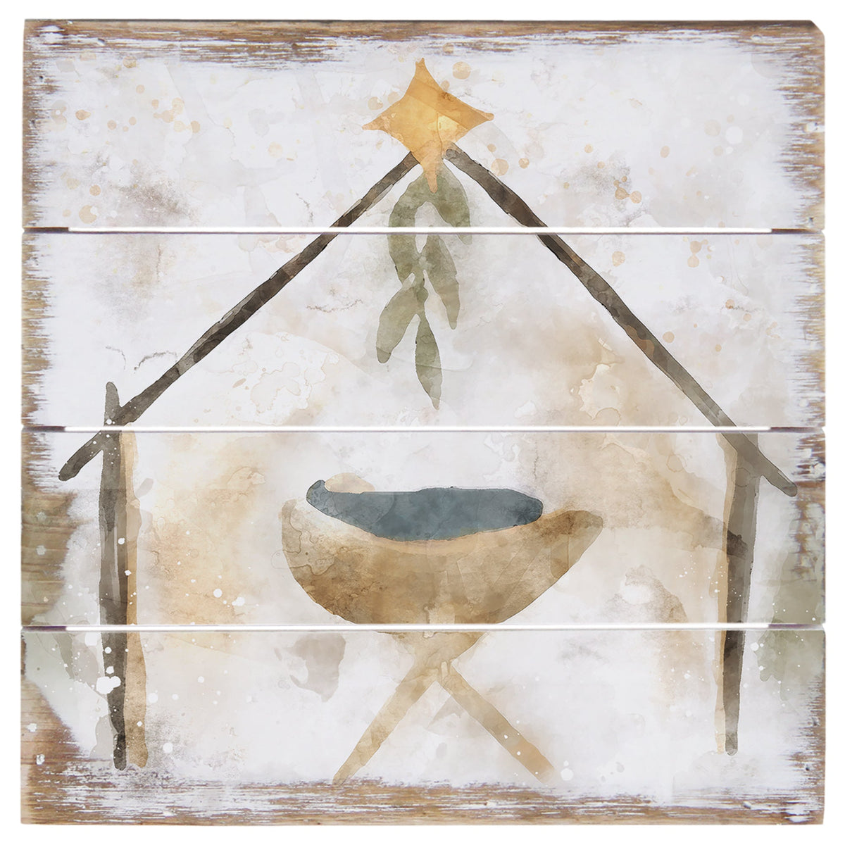 Watercolor Manger 6"