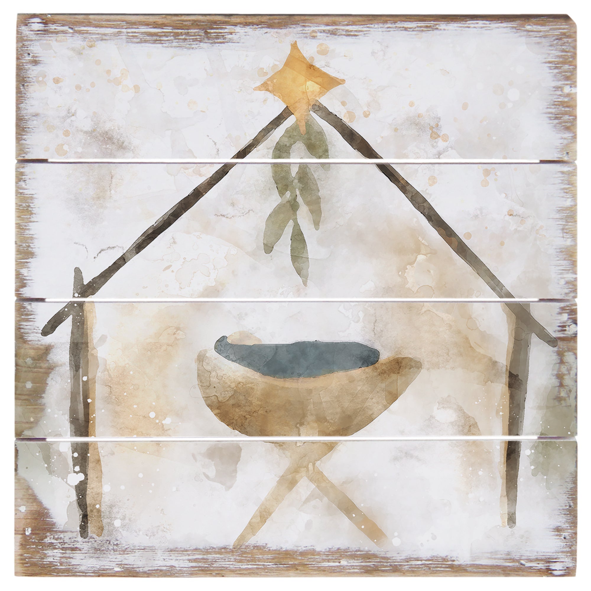 Watercolor Manger 6"