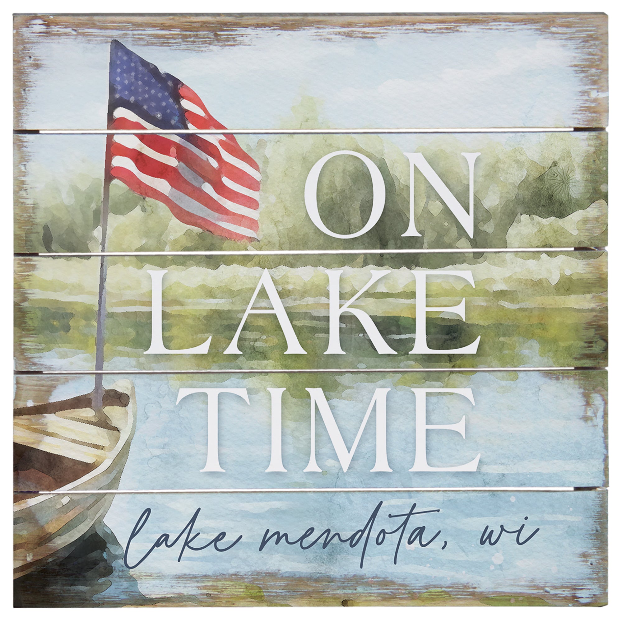Lake Time Boat Flag LOC 8"