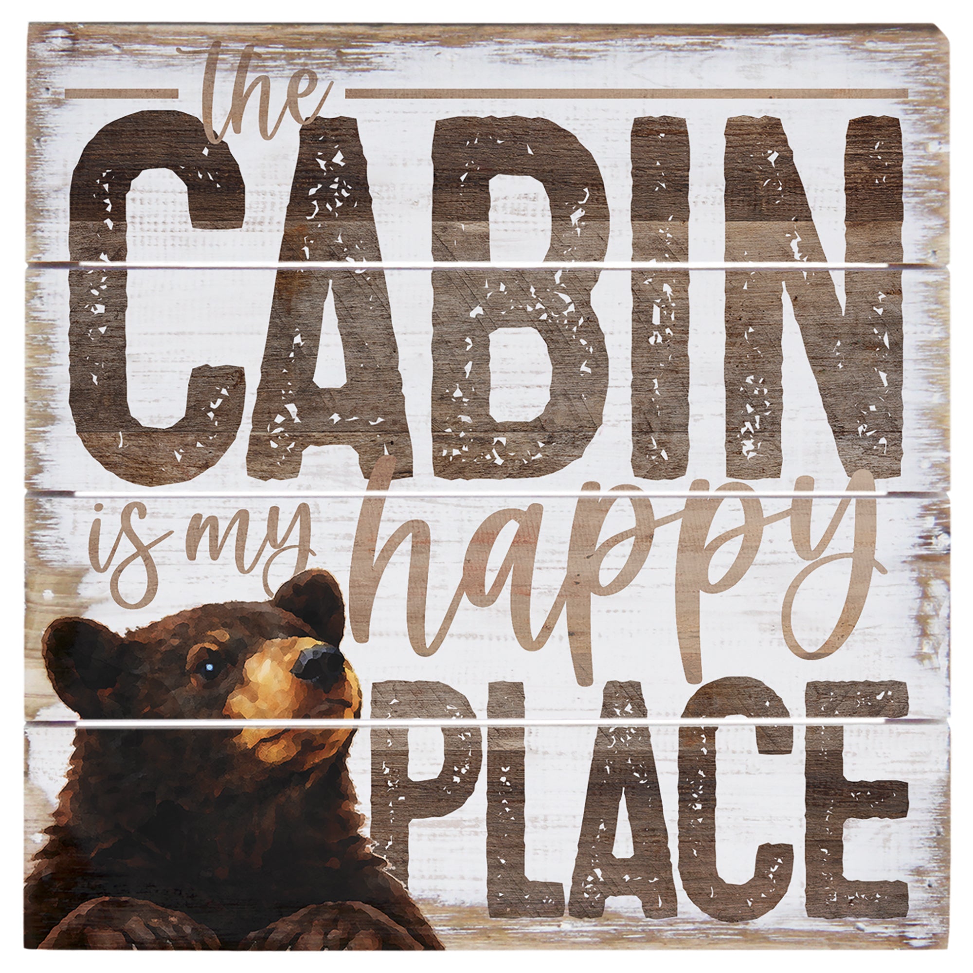 Cabin Happy Place Bear 6"