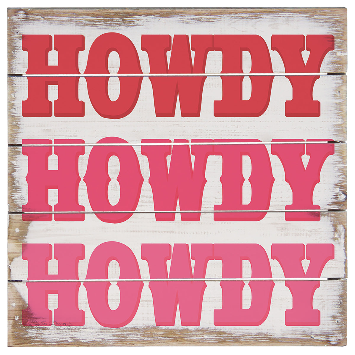 Howdy Repeated Pink 8"