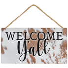 Welcome Y'all Cowhide