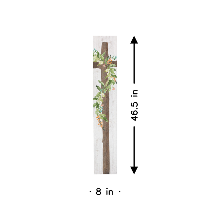 Wood Cross Floral
