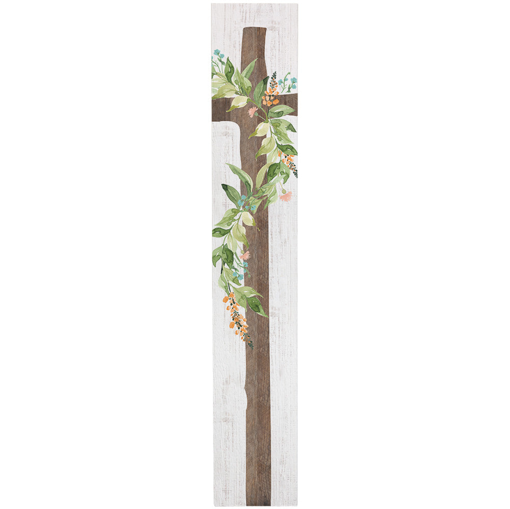 Wood Cross Floral