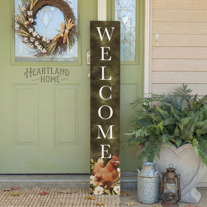 Welcome Floral Chicken