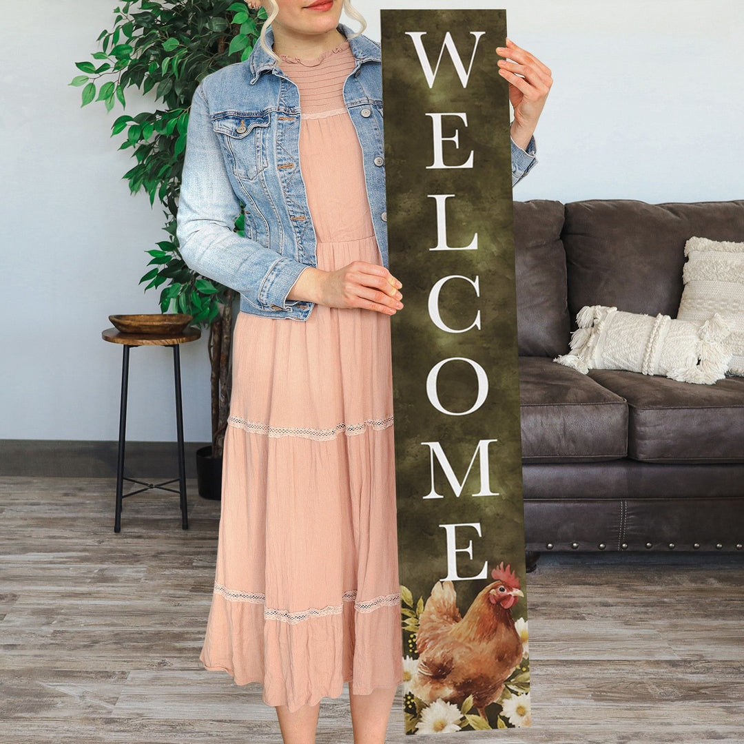 Welcome Floral Chicken