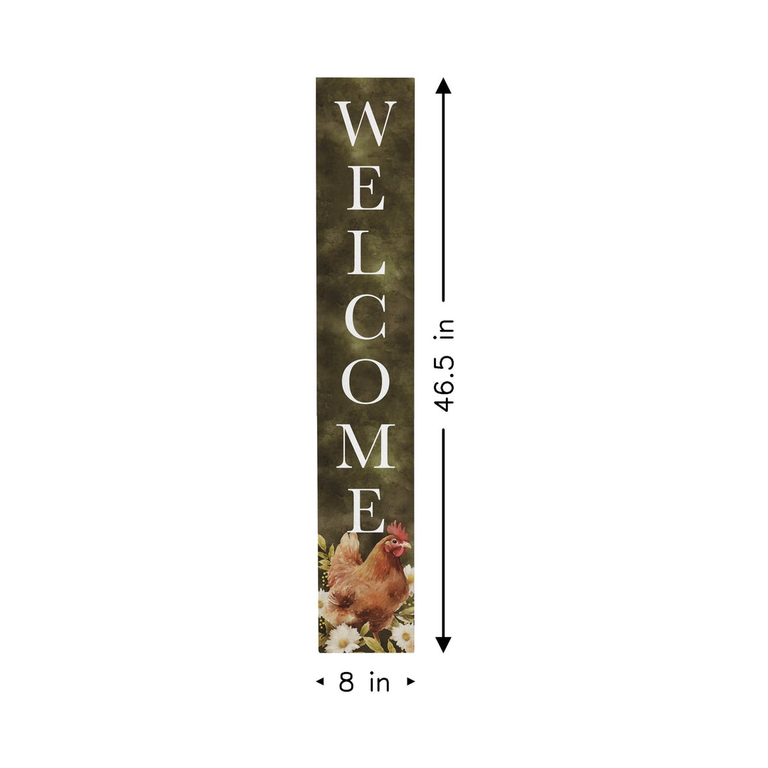 Welcome Floral Chicken
