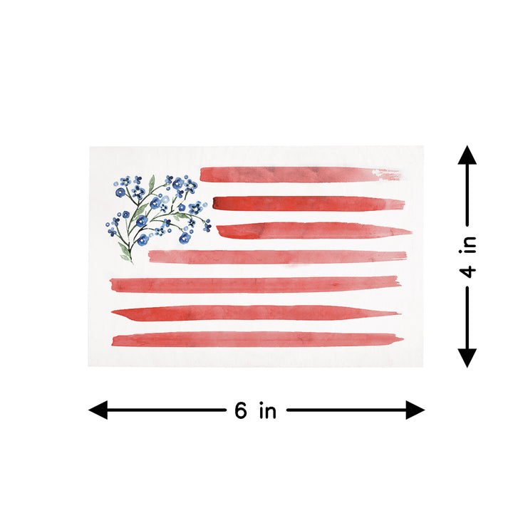 Watercolor Flower Flag