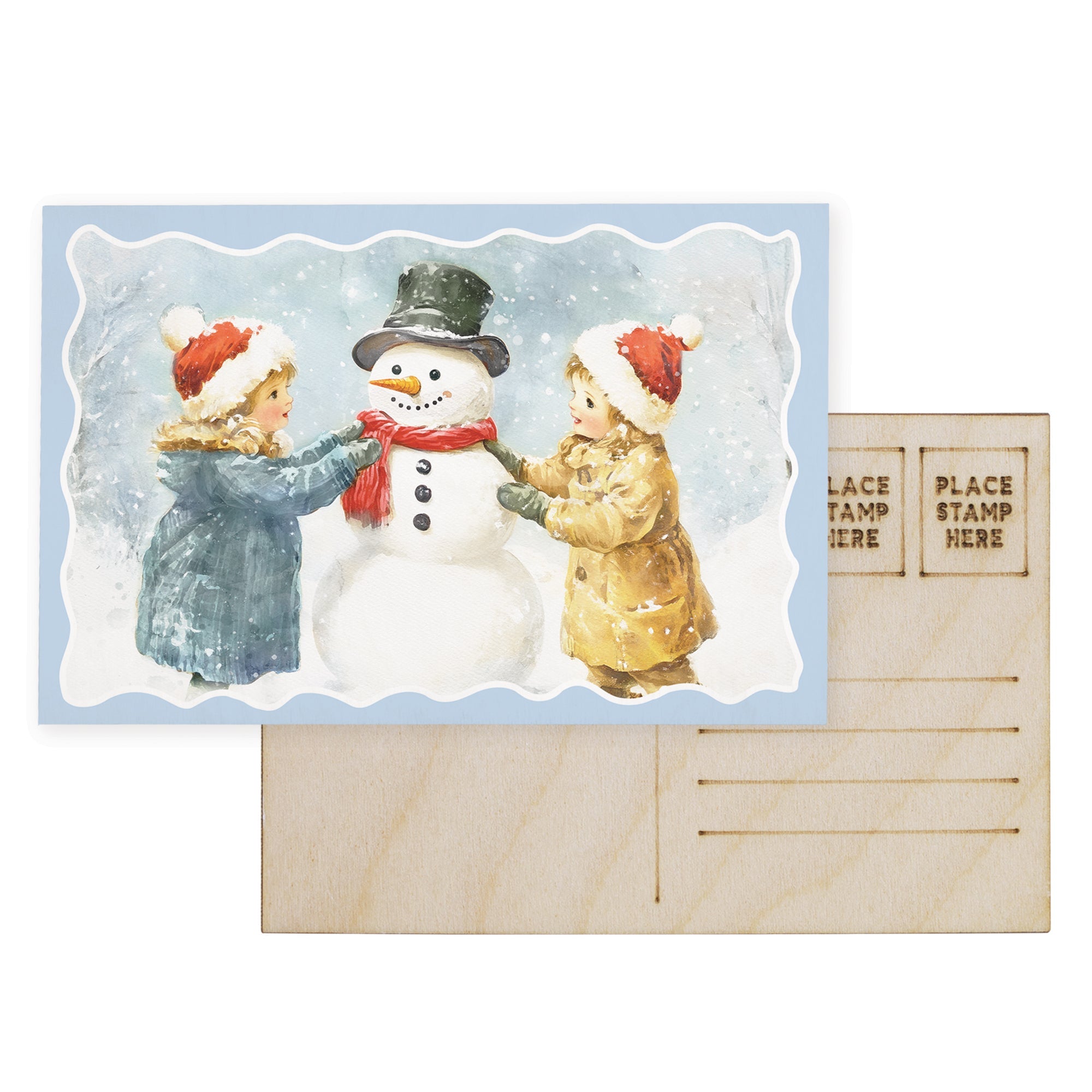 Building Snowman Scene