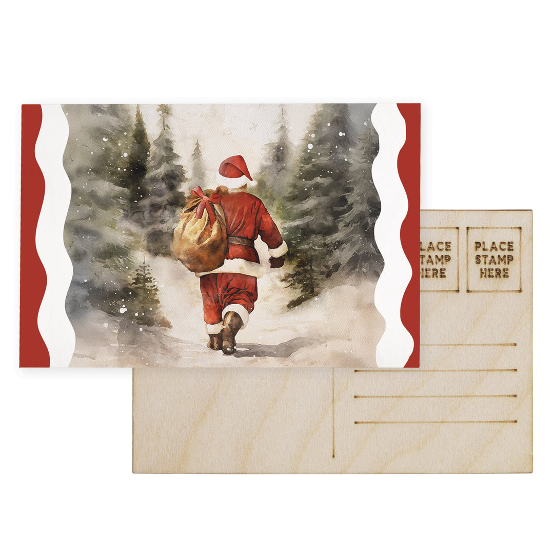 Santa Walking Woods