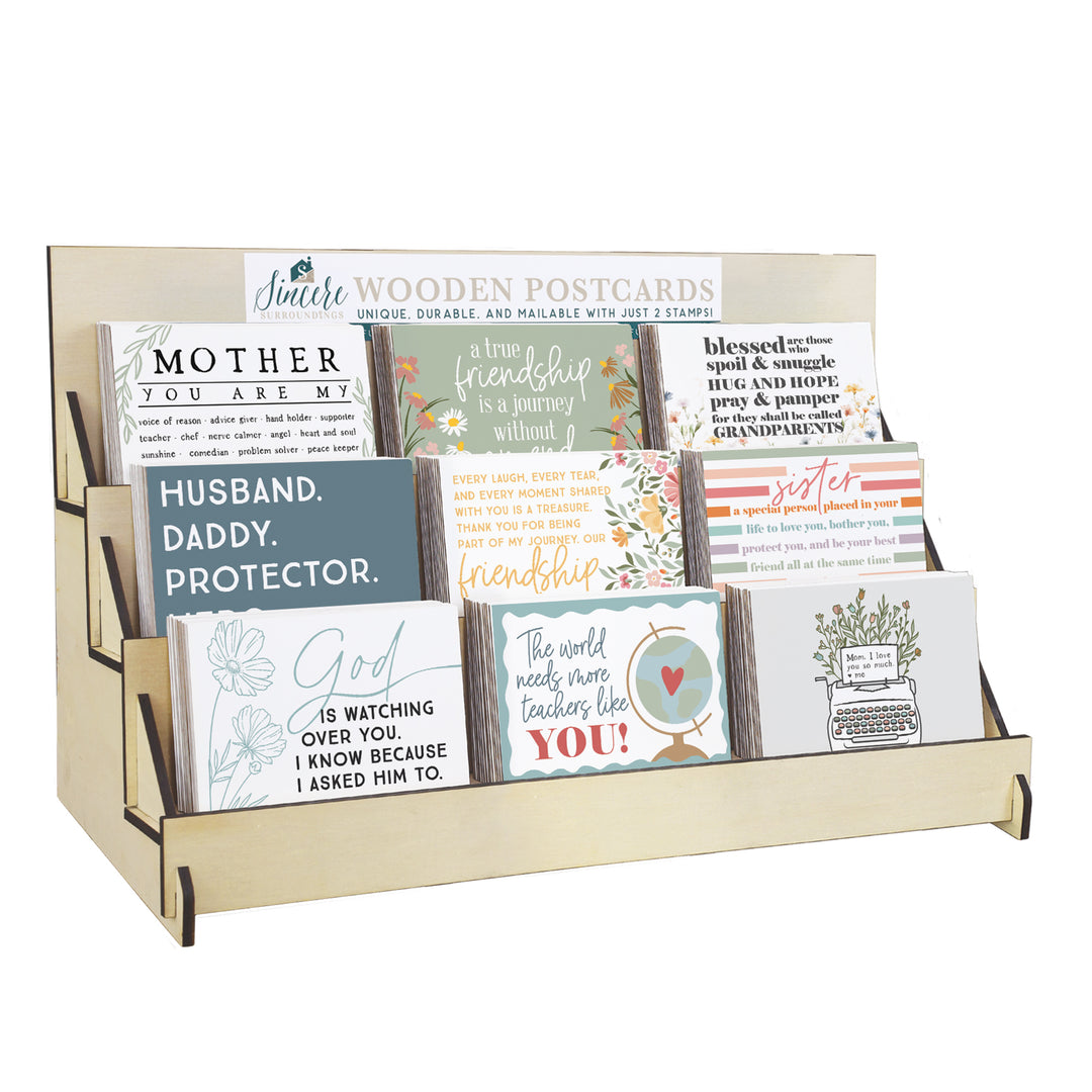 Friends + Family Wooden Postcard Display Bundle 2026