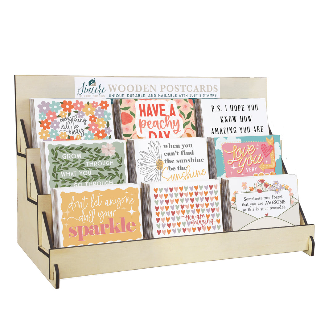 Inspirational Wooden Postcard Display Bundle 2026