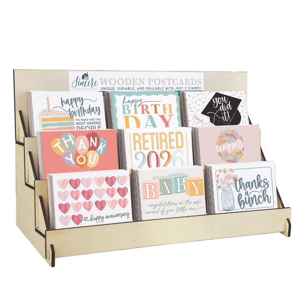 Wooden Postcard Display