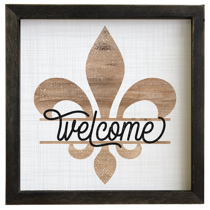 Welcome Fleur De Lis