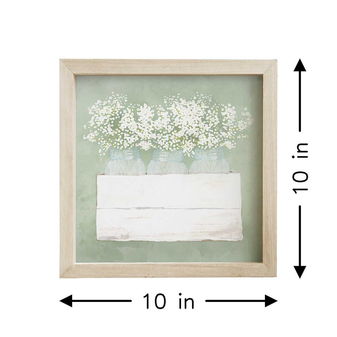 Flowers Mason Jars Green