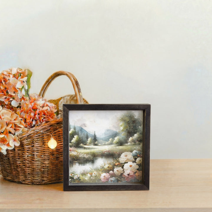 Pond Floral Oil Painting