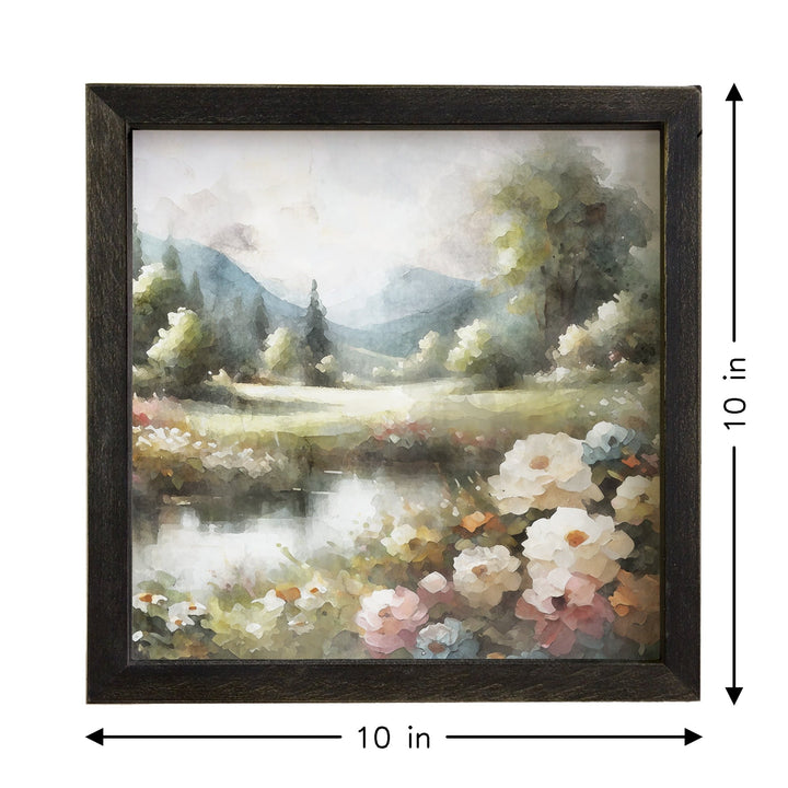 Pond Floral Oil Painting