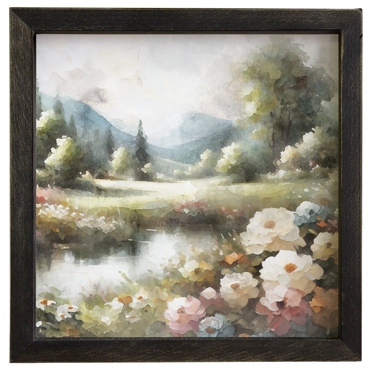 Pond Floral Oil Painting