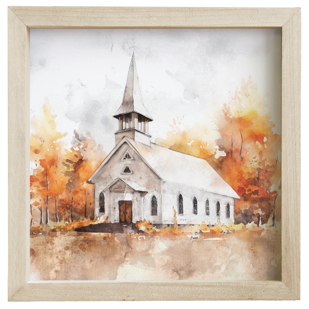 Autumn Church Scene