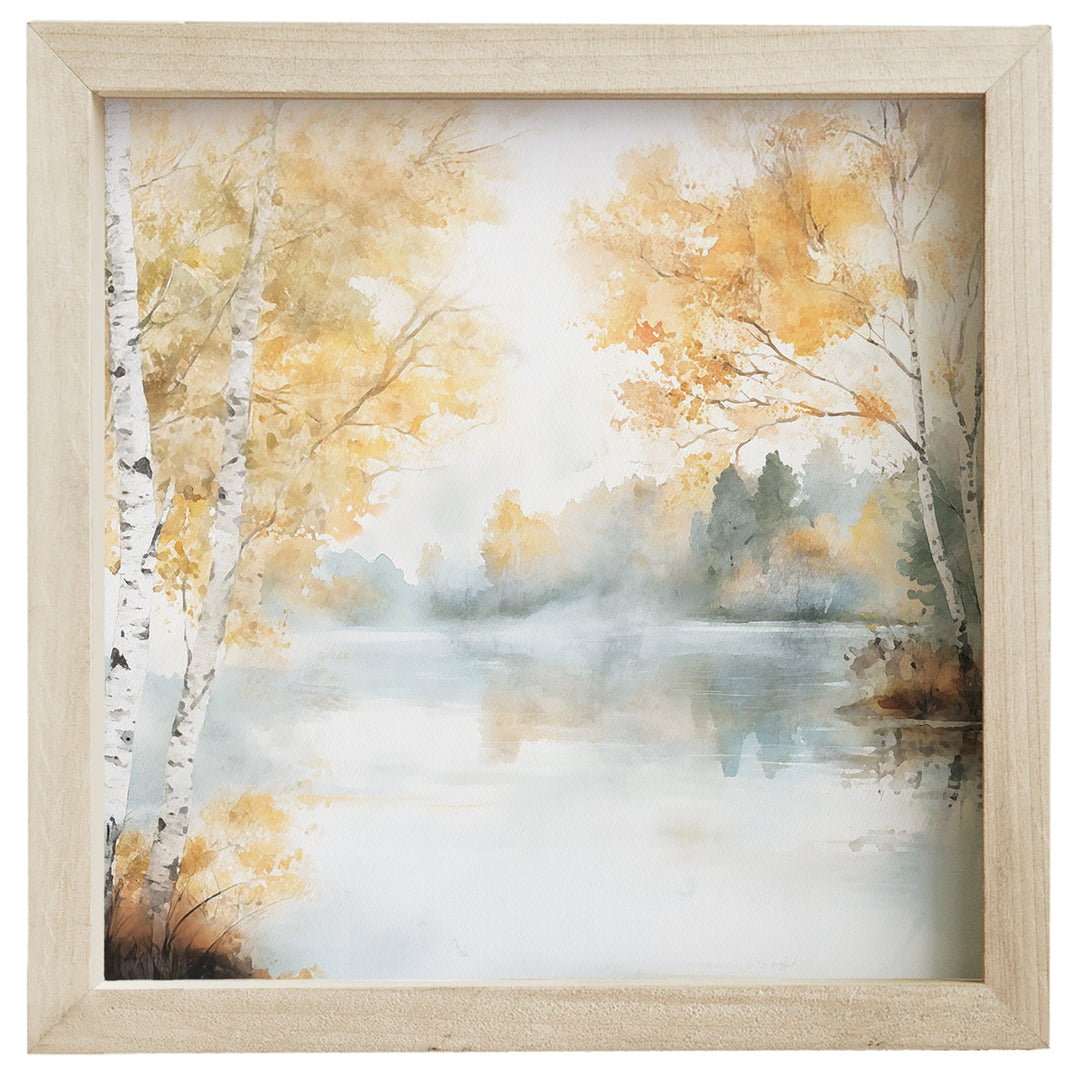 Fall Birch Lake Scene
