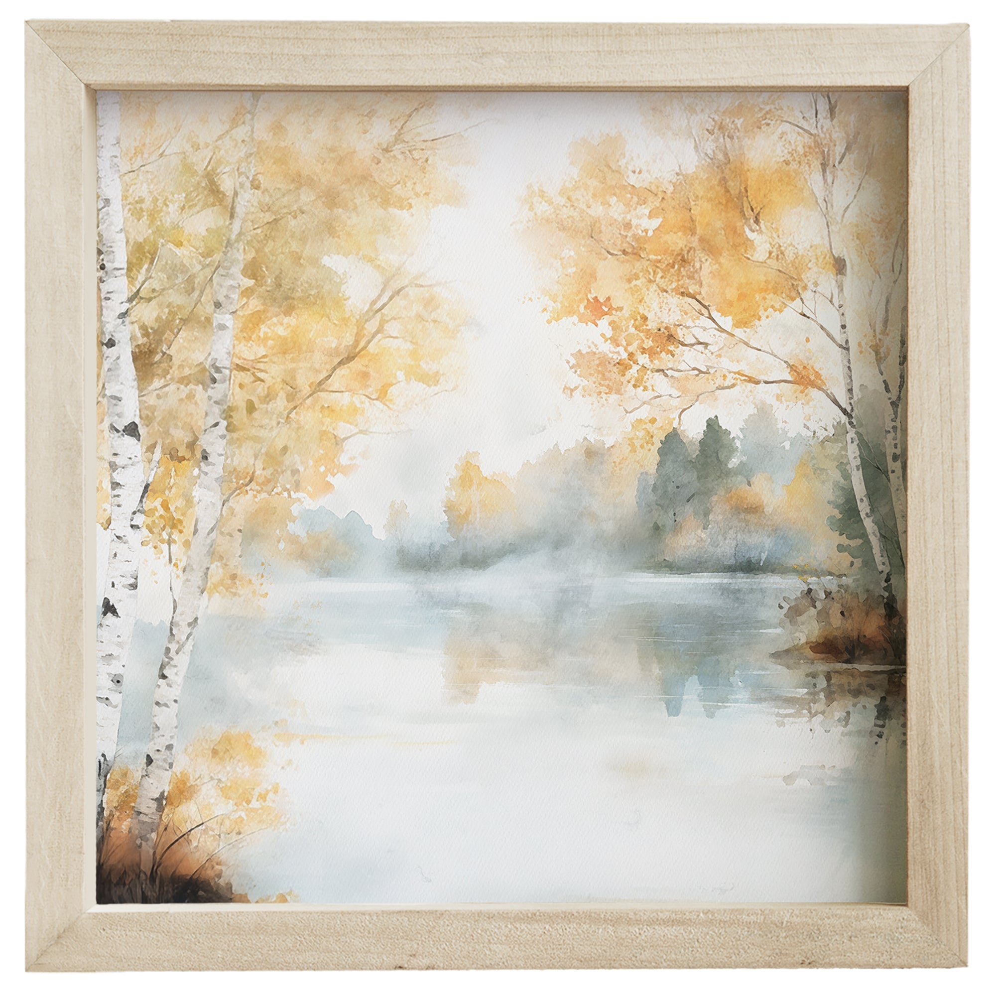 Fall Birch Lake Scene
