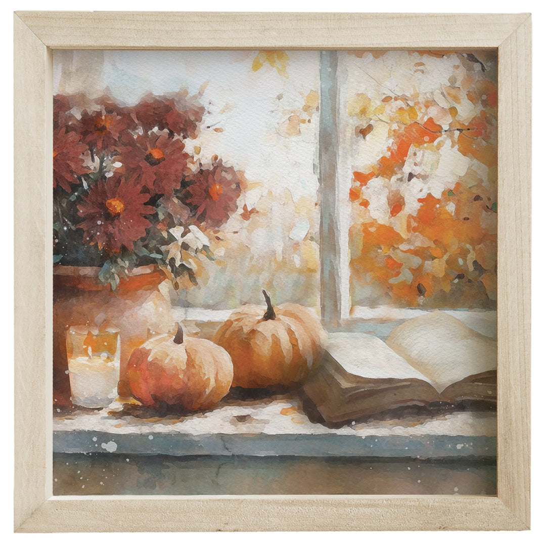 Fall Book Window Scene