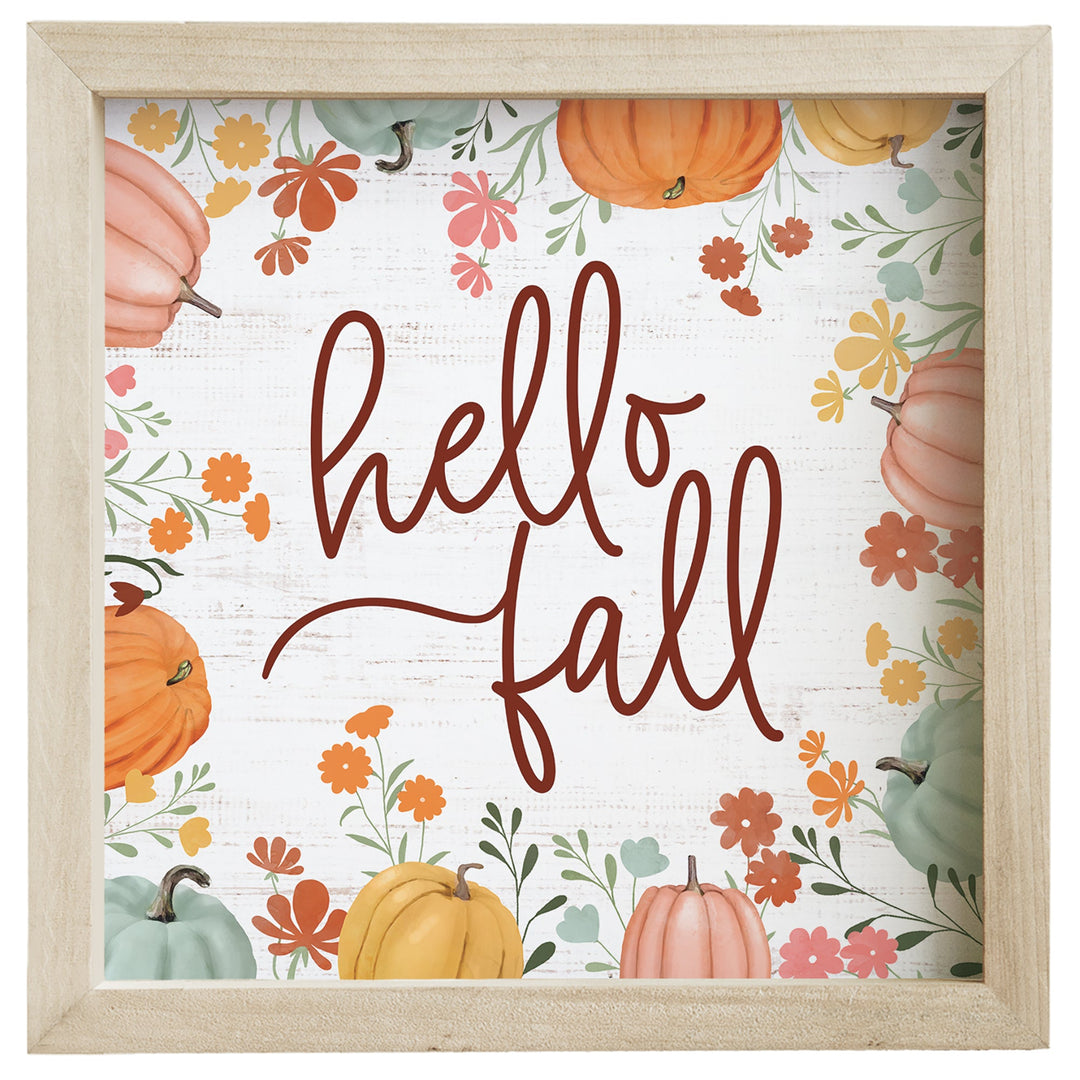 Hello Fall Colorful Pumpkins