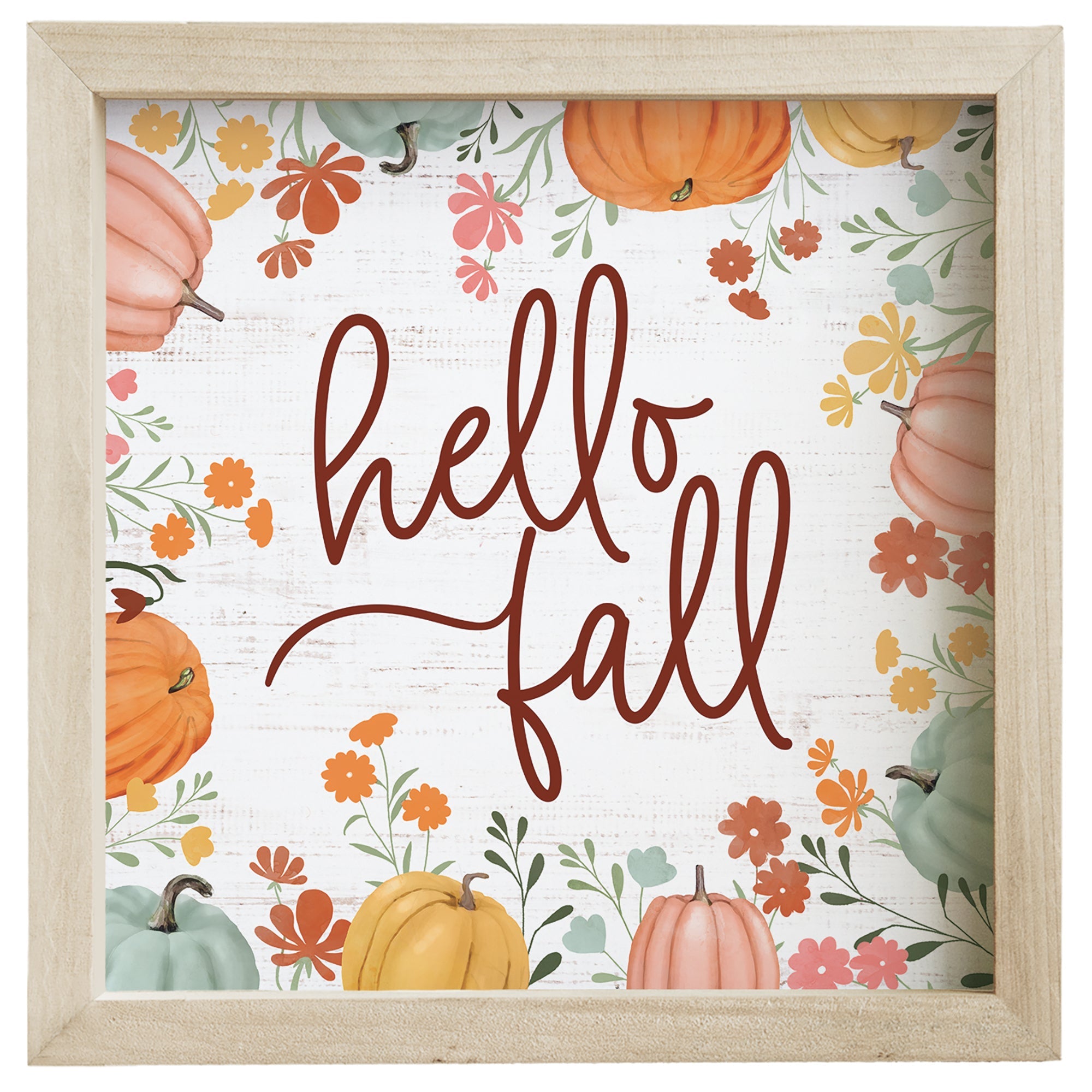 Hello Fall Colorful Pumpkins