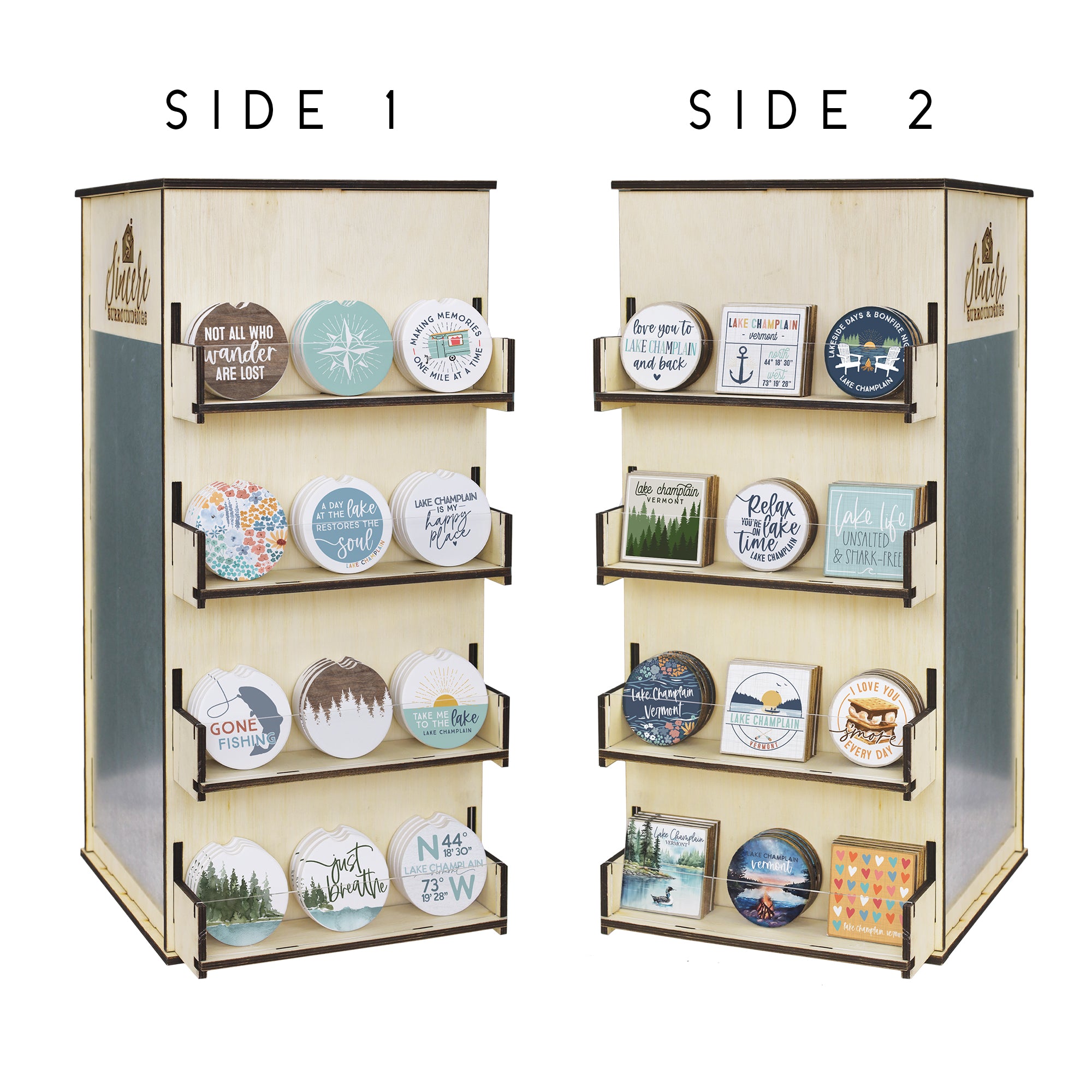 Lake Rotating Car Coaster + Magnet Display Bundle 2026 LOC