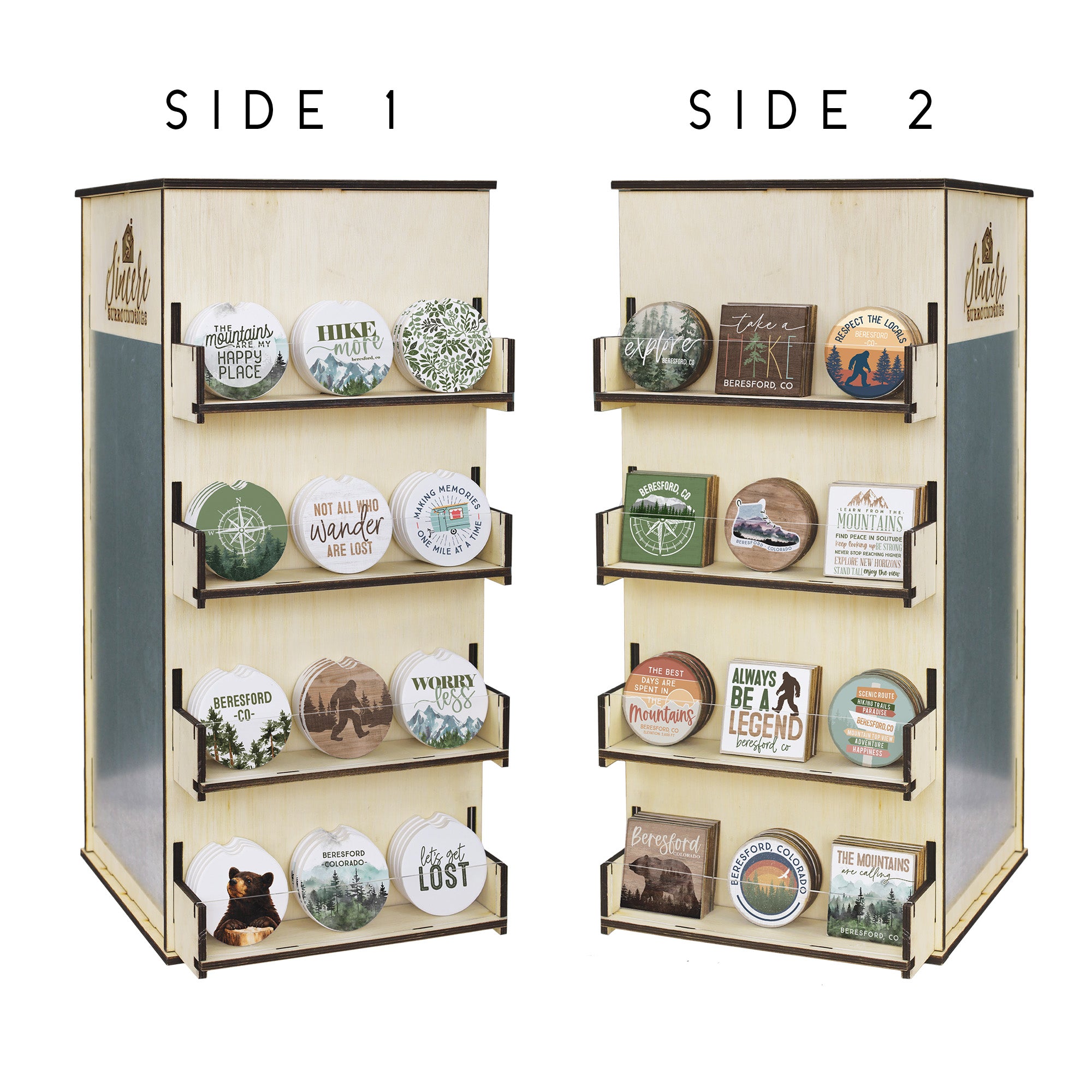 Mountain Rotating Car Coaster + Magnet Display Bundle 2026 LOC