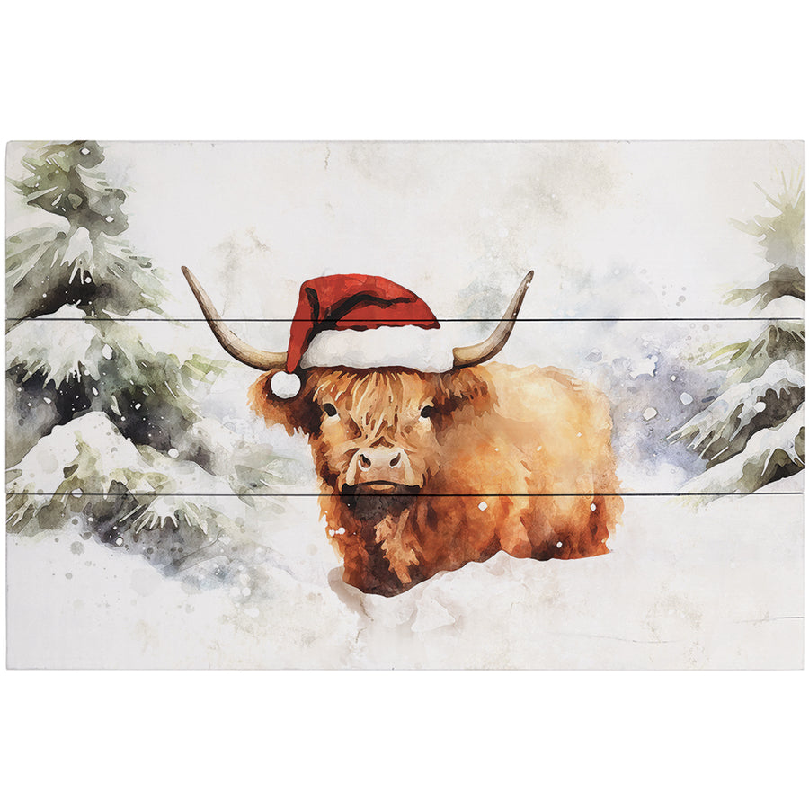 Christmas Highland Cow