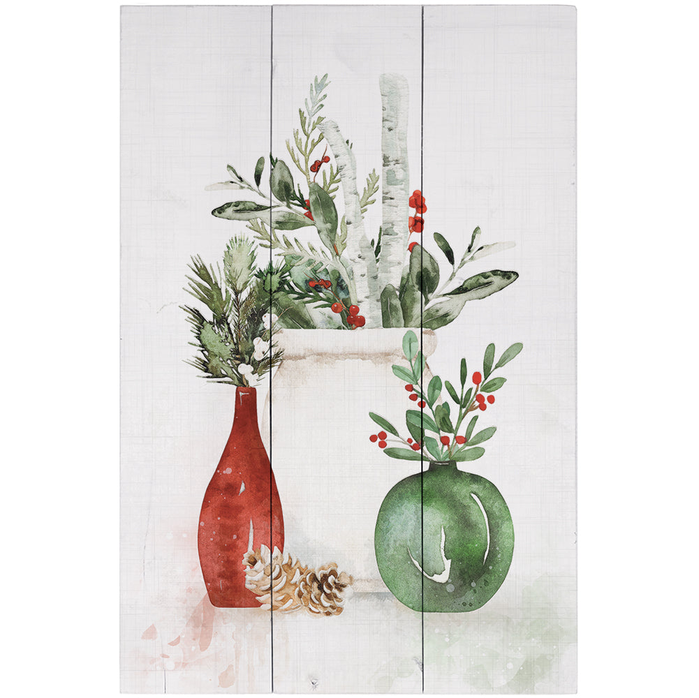 Christmas Greenery Pots