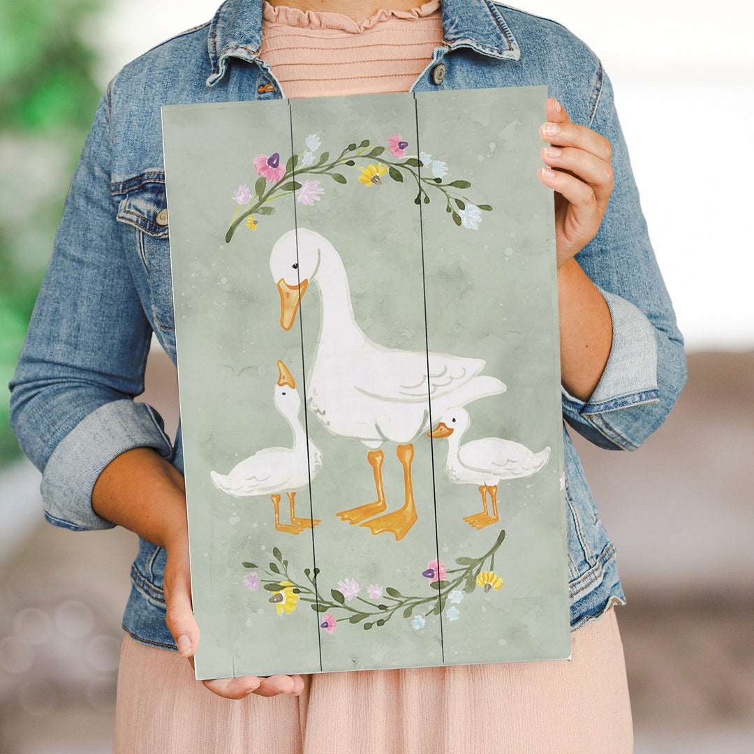 Mama Geese Babies Art