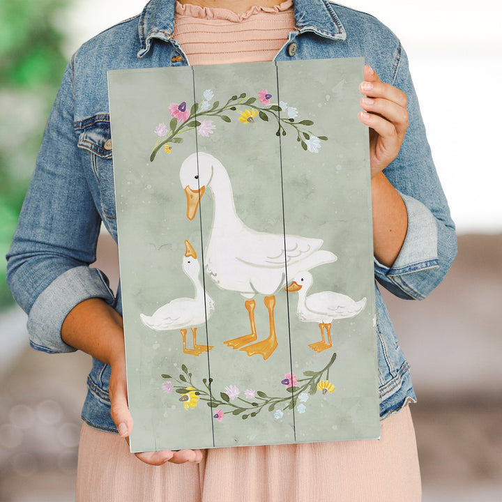 Mama Geese Babies Art