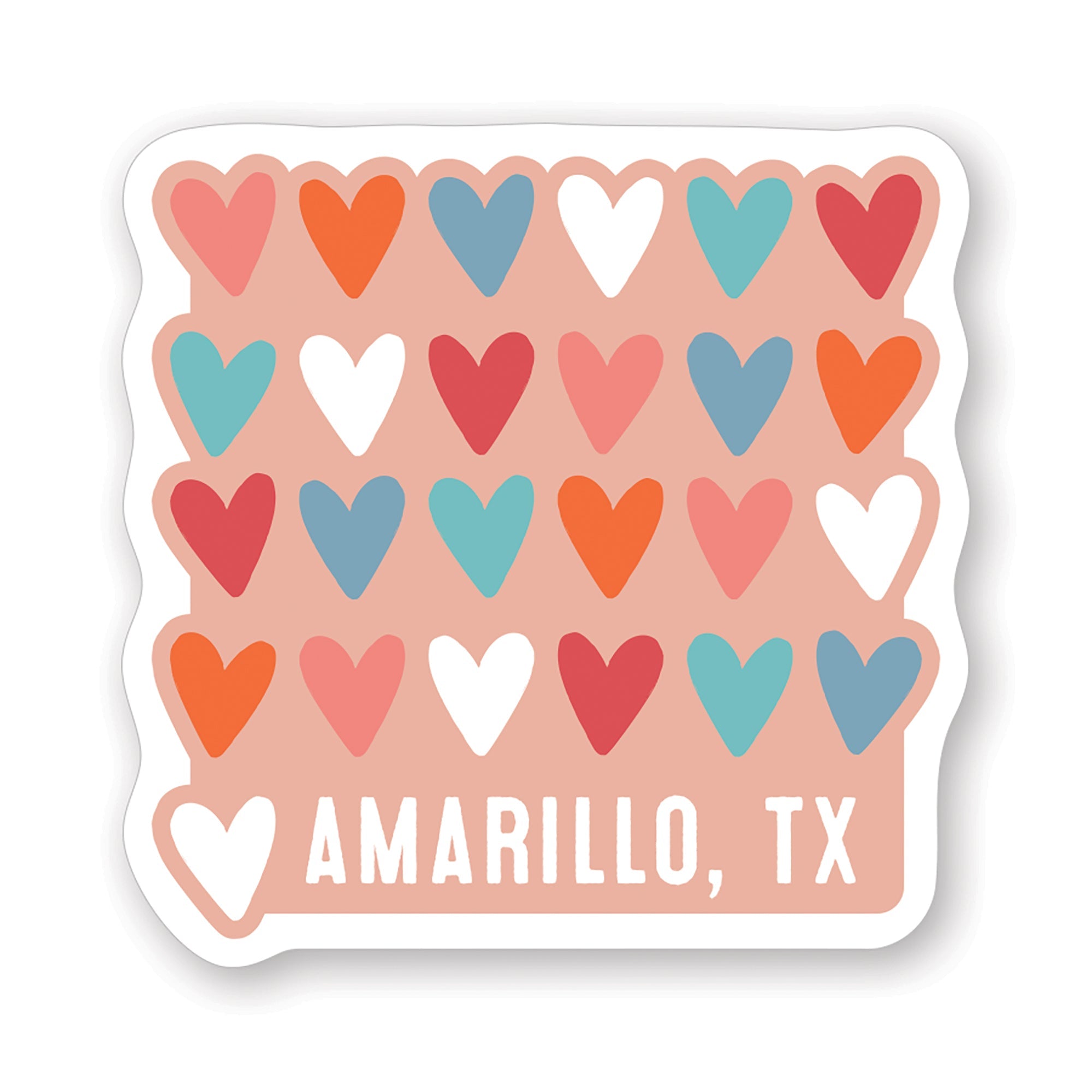 Colorful Hearts Pink LOC
