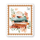 Floral Books Stamp