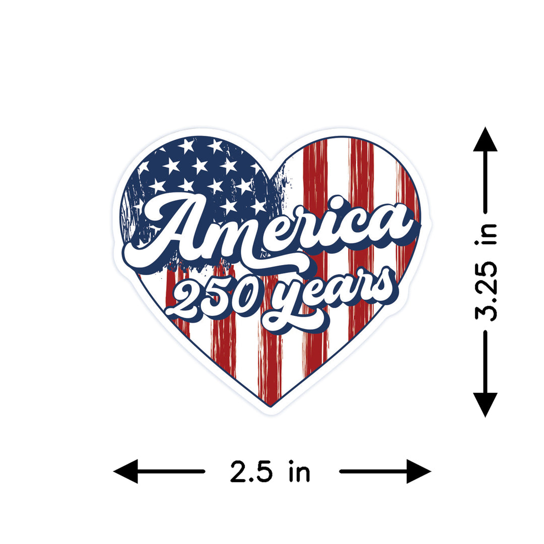 America 250 Years Heart