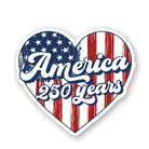 America 250 Years Heart