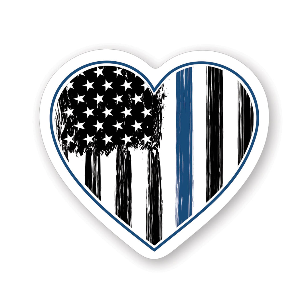 Police Flag Heart