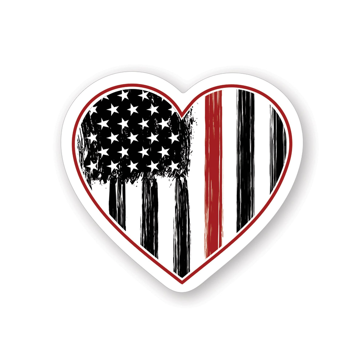 Firefighter Flag Heart
