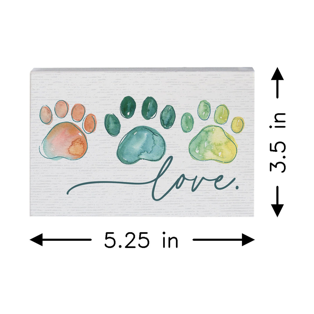 Colorful Paw Prints Love