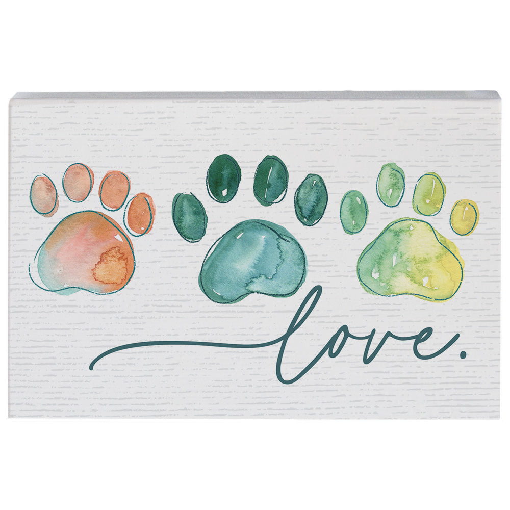 Colorful Paw Prints Love